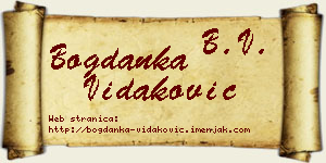 Bogdanka Vidaković vizit kartica